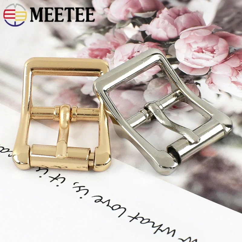 2/5Pcs 20/25/32mm Meetee Metal Pin Buckles for Leather Belt Bags Strap Adjustment Clasp Shoes Hook Dog Collar Hardware Accessory