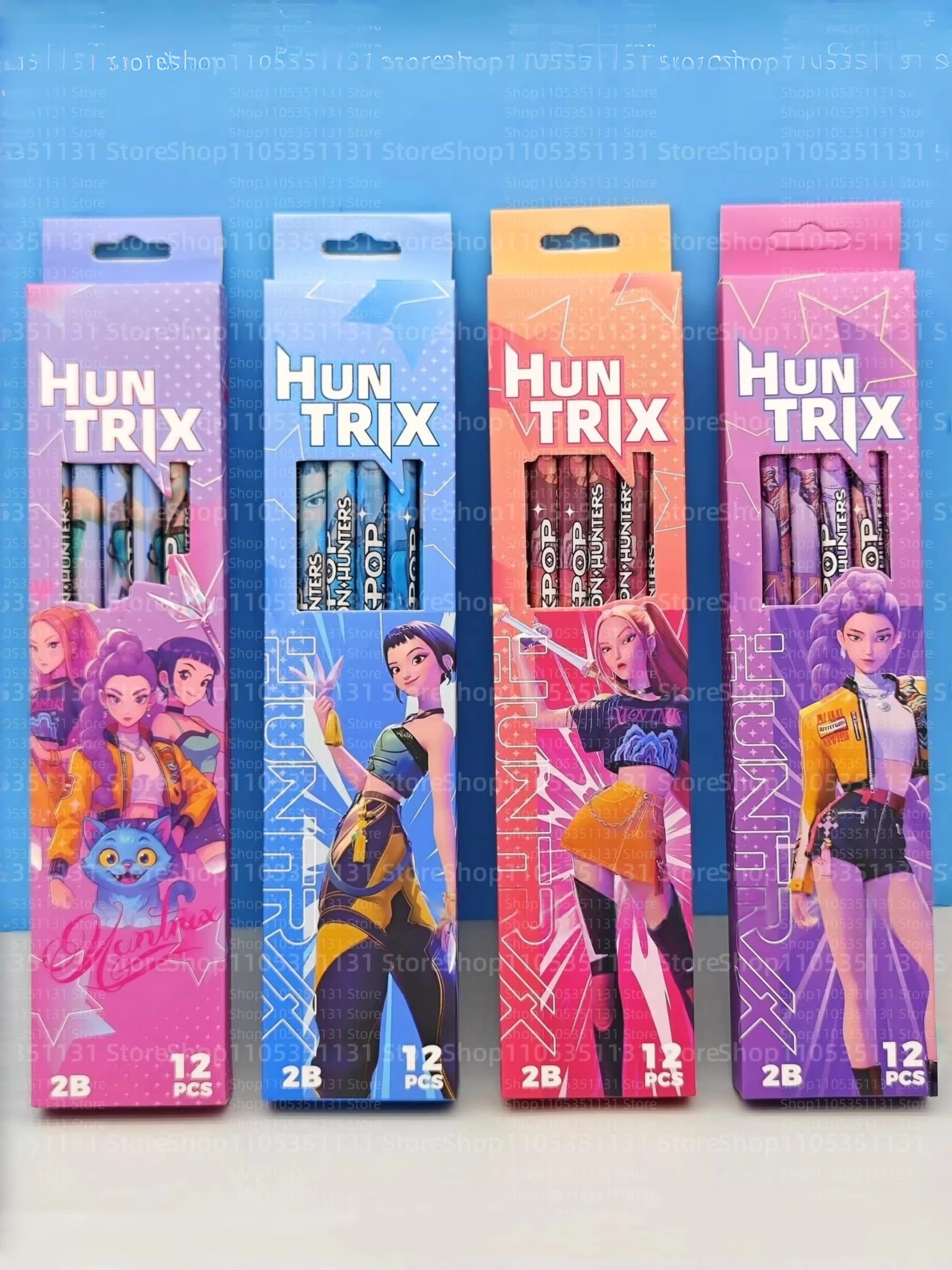 Anime-Mädchen Lumi Mila Zoi Hexenjäger-Bleistifte 2B HB Farbstifte Niedliches Cartoon-Schüler-Schreibwarenset für Tägliches Lernen Geschenke
