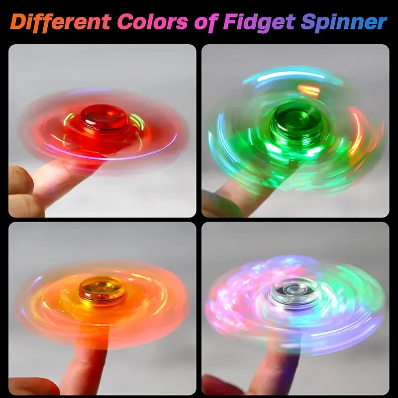 Spinner illuminato a LED - Giocattolo luminoso per alleviare lo stress e l'ansia