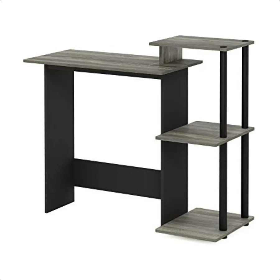 

Efficient Home Laptop Notebook Computer Desk with Square Shees French Oak Black