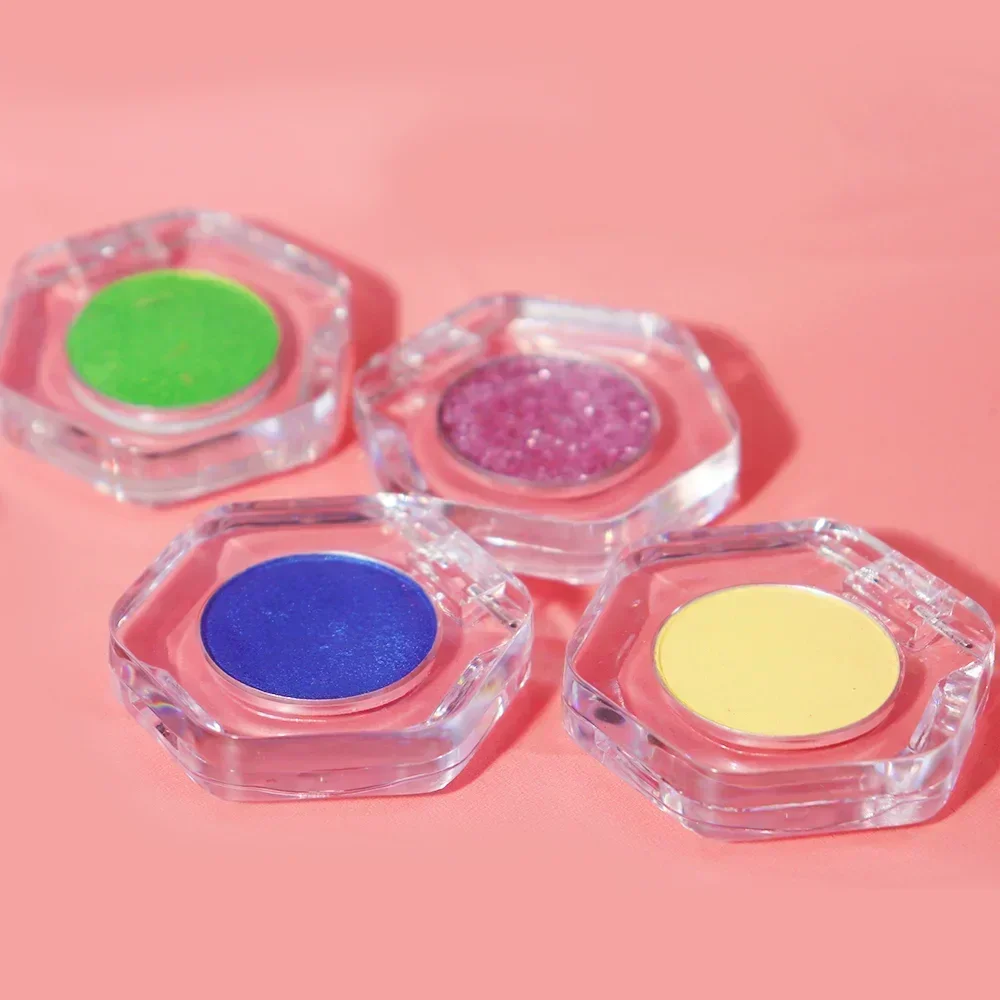 Sombra de ojos DIY de marca privada, logotipo personalizado de un solo Color, brillo mate de alta pigmentación, maquillaje luminoso de larga duración, venta al por mayor