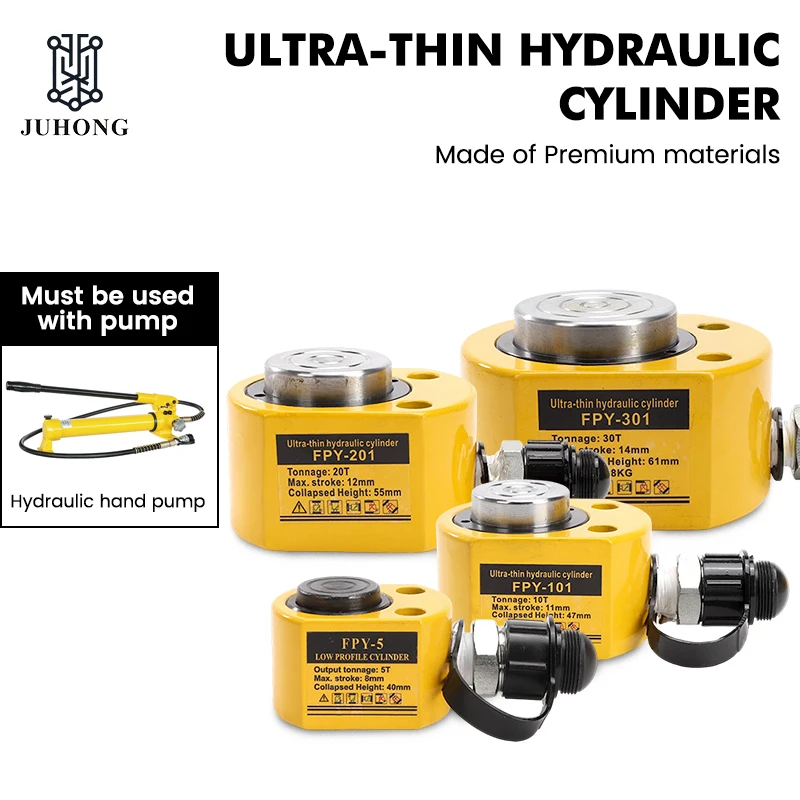 5-50 Tons Ultra-Thin Hydraulic Jack,FPY-series Split Hydraulic Booster for Machinery Bridge,Portable Hydraulic Lifting Cylinder