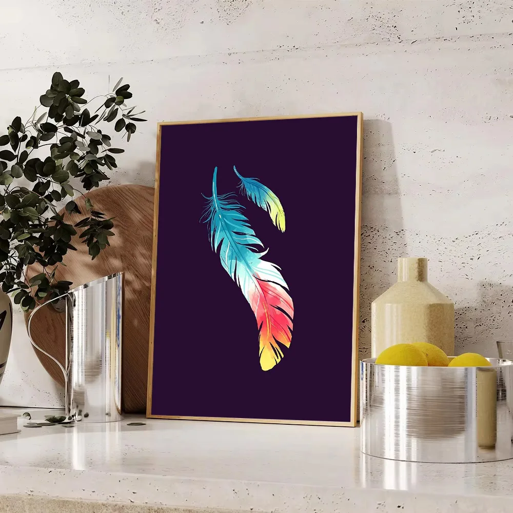 غير المؤطرة جدار الفن قماش يطبع طبيعة الطيور ريشة مجردة ديكور المنزل غرفة المعيشة ديكور غرفة ديكور هدية العصرية الجمالية #1