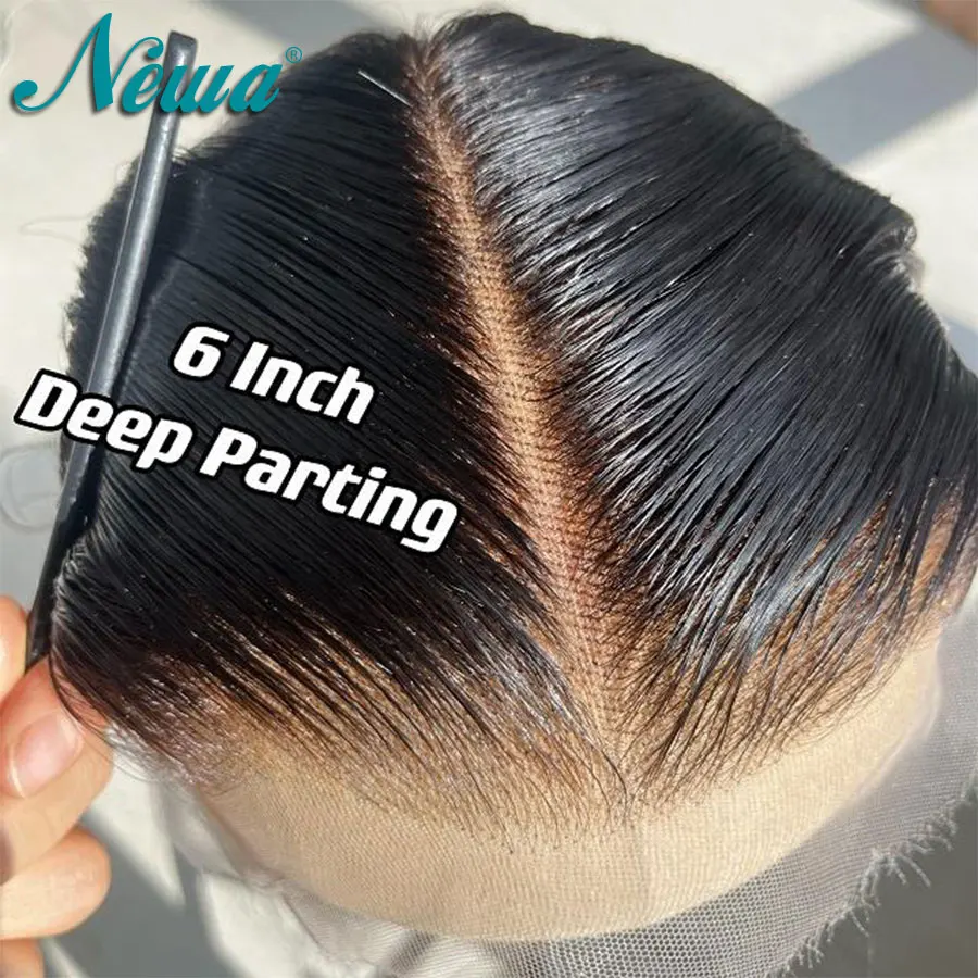 Newa Hair 13x6 HD Lace Frontal Pre Plucked Hairline Straight Human Hair Closure 5x5/6x6/9x6 HD Lace Melt Skins Skinlike HD Lace