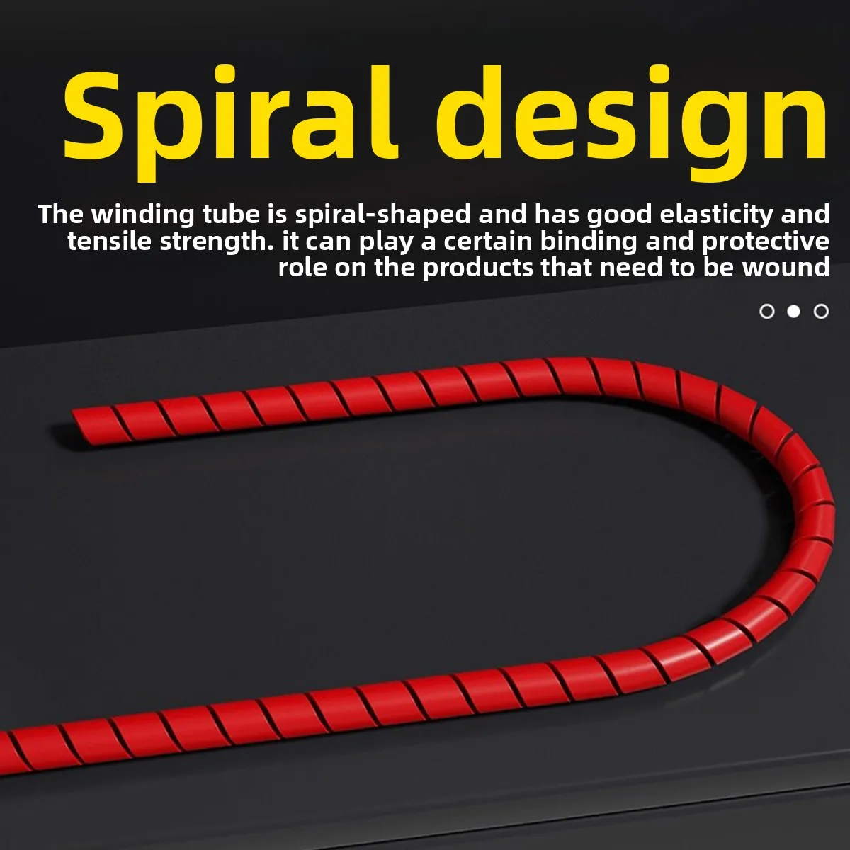 Red PTFE Wrapped Tube, Teflon Spiral Cut Tube, High Temperature Resistant  Spiral Tube, Wrapped Wire Tube