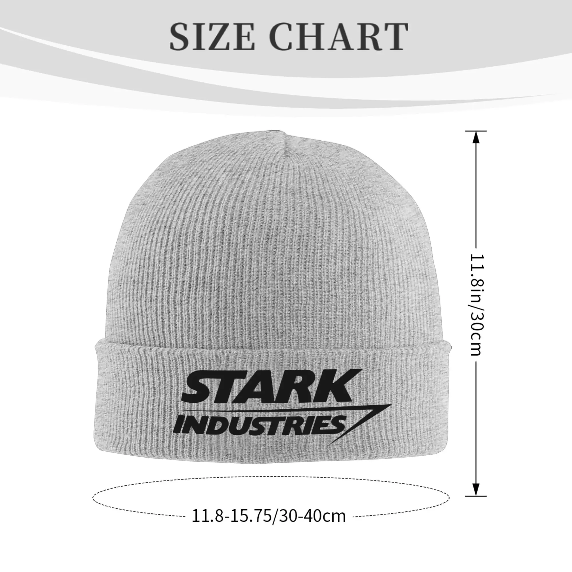 Custom Industries Skullies Beanies Caps Streetwear Winter Warm Women Men Knit Hats Adult Unisex Stark Company Bonnet Hat