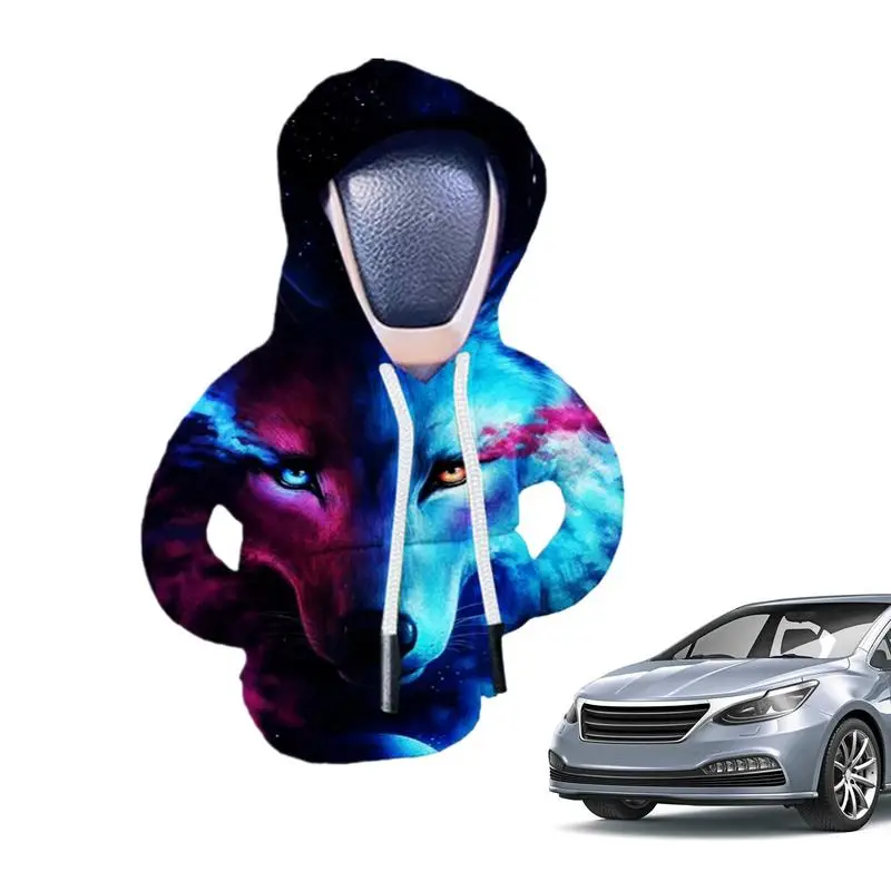 

Car Gear Shift Sleeve Protector Hoodie Auto Gear Knob Sleeve Hoodie Design Vehicle Interior Decoration For Sedan Van RV And SUV