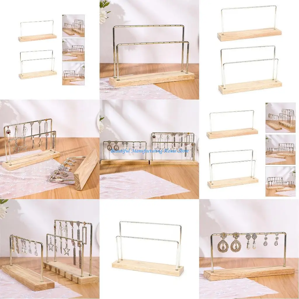 

E56A Sophisticated Earrings Hanger Metal Stand Bedroom Decors Accessory for Earrings