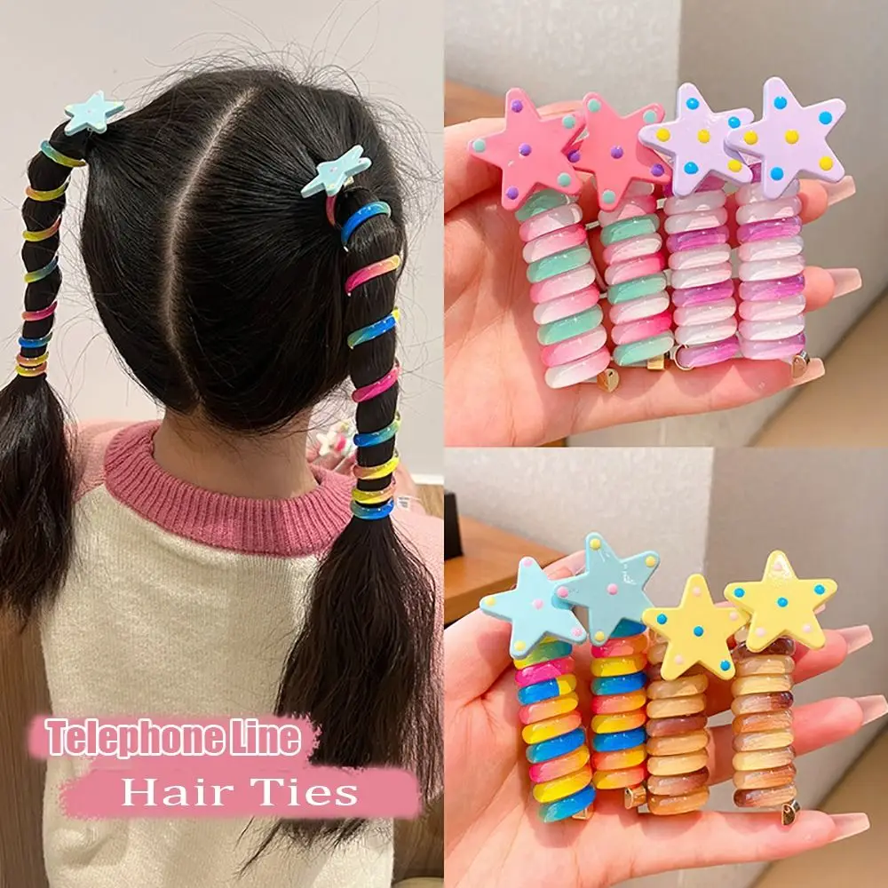 

Cartoon Rubber Spiral Hair Rope Spiral Coil Hair Accessories Hair Ties Hair Bands
