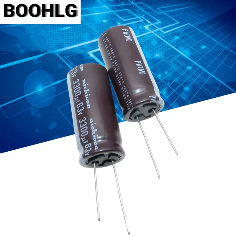 

5PCS original 3300UF 63V Nichicon capacitor 63V 3300UF 18X40 PW high frequency low resistance