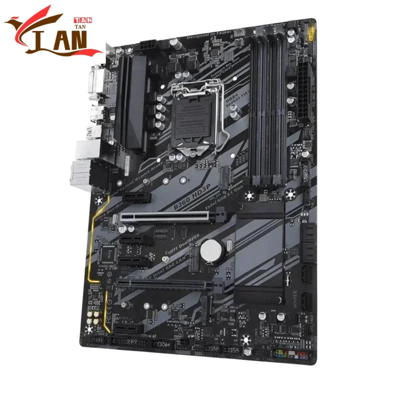

For B360 HD3P Motherboard 64GB M.2 HDMI SATA3.0 LGA 1151 DDR4 ATX B360 Mainboard 100% Tested Fully Work Tan
