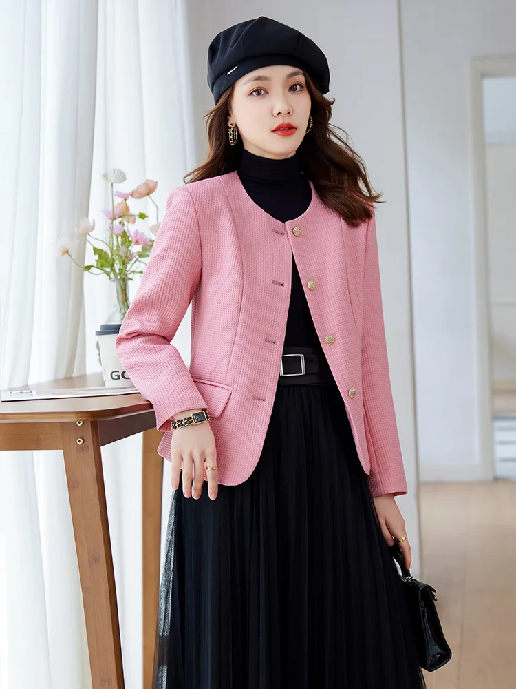 

Autumn New Women's Short Coat Fragrant Round Neck High Quality Jackets