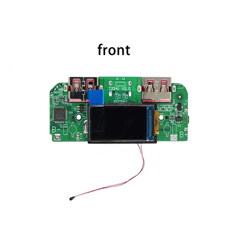 

New 1Pc Bidirectional Fast Charger Buck Converter Mobile Power Module DIY Power Motherboard With Display Type-c USB 22.5W.
