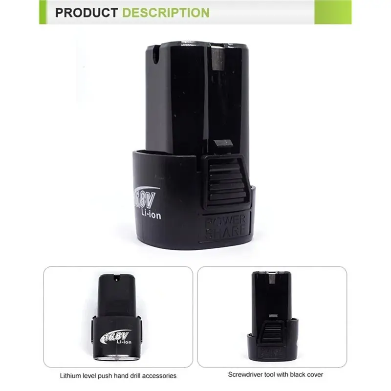 ABZS Universal 6800Mah 16.8V بطارية ليثيوم قابلة للشحن بطارية ليثيوم للمفك الكهربائي لأدوات كهربائية مفتاح القص