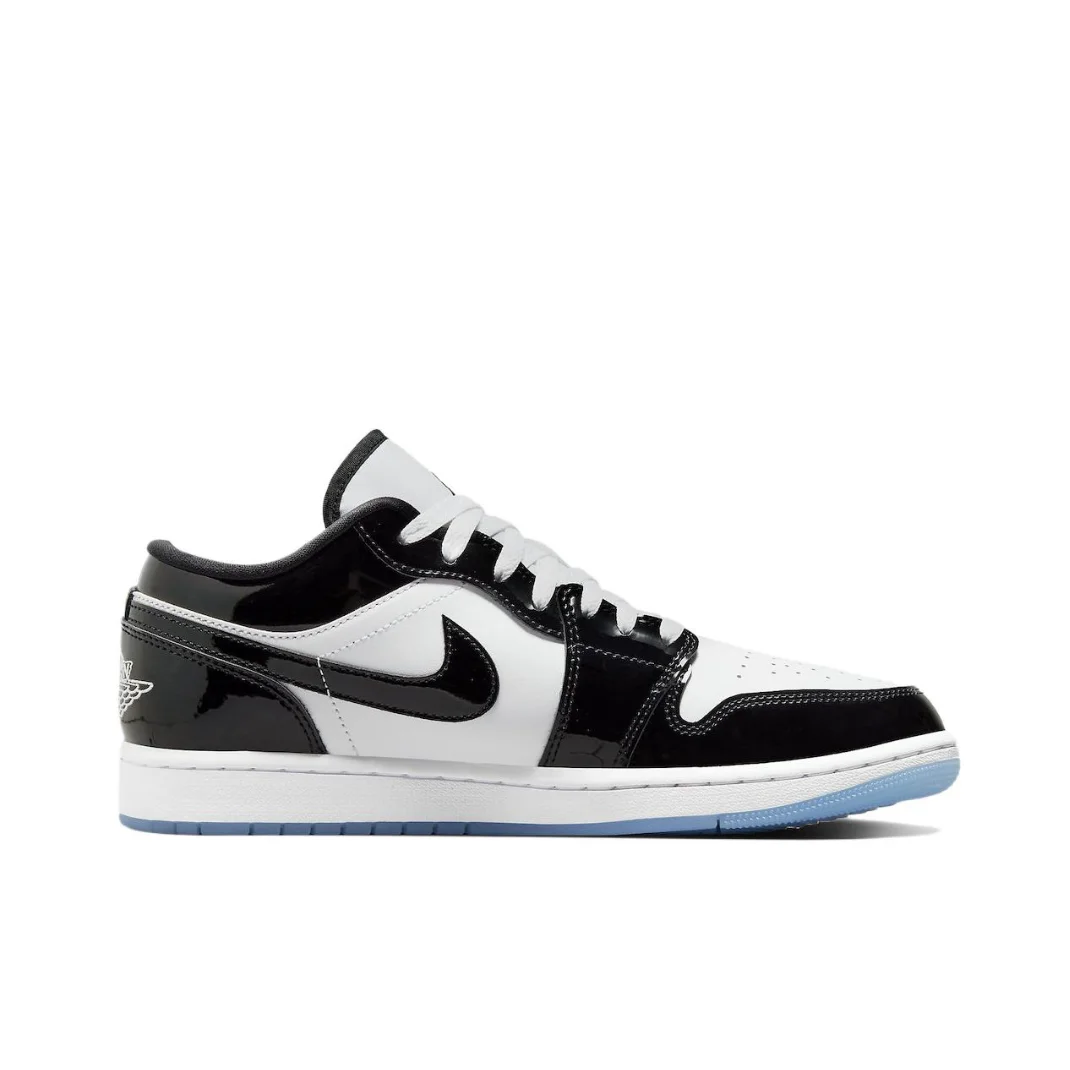 Nike New Air Jordan 1 Low Men's basketball shoes Cushioned comfort casual shoes Trendy Classic Sneakers breathable Black&White