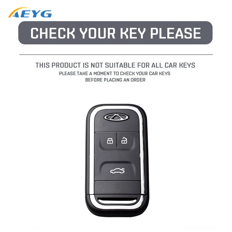 For Chery Tiggo 4 3 Tiggo 8 7 Arrizo 5 2020 2021 2022 Soft TPU Car Key Case Cover Shell Fob Holder Keychain Accessorie 3 Buttons