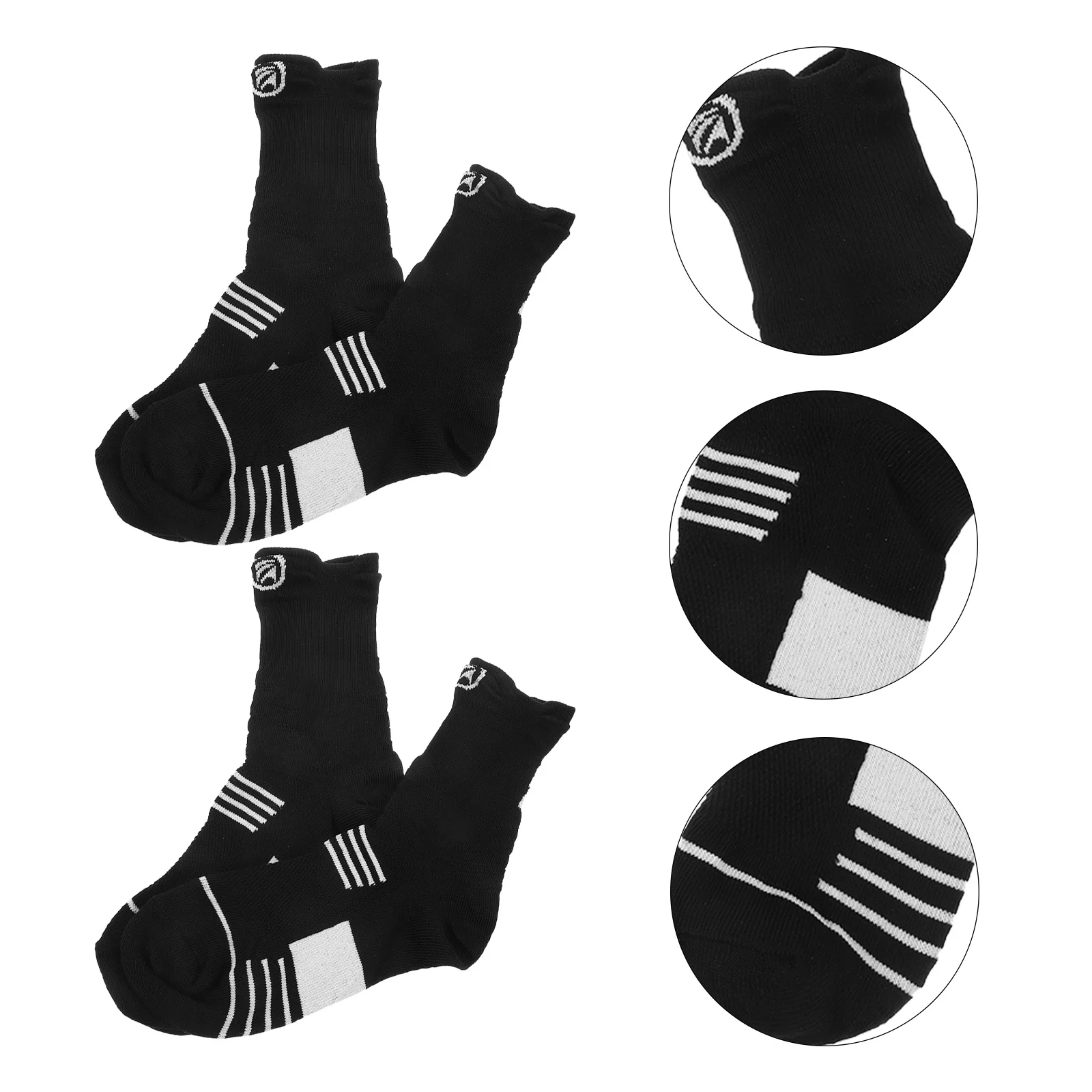 

2Pairs Skin-Friendly Mid Calf Socks Breathable Sweat Absorption Stylish Design for Outdoor Activities Sports Socks