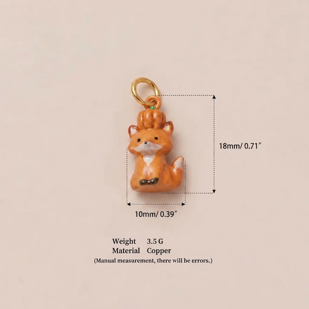 Niedlicher Cartoon-Tier Emaille-Anhänger, Kupfer Vergoldeter Anhänger, DIY Schmuckherstellung Armband, Halskette, Ohrring Zubehör – Detail 4