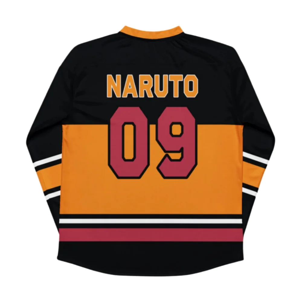 Naruto Shippuden Uzumaki Clan Hockey Jersey Adult Kids Long Sleeve T-Shirt Family Summer Breathable Quick Dry Casual Streetwear