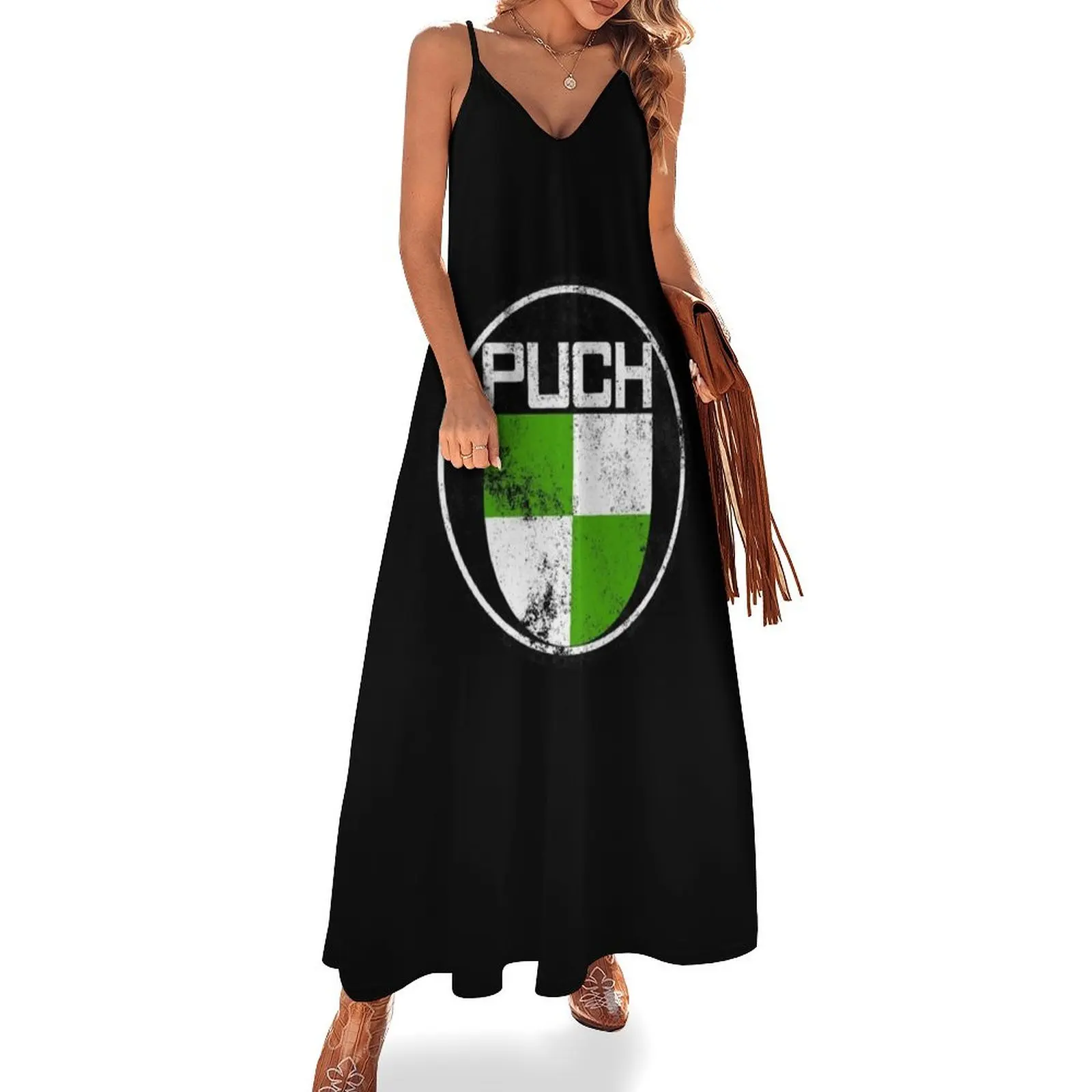 

T3 Syncro Puch Logo Grunge used Sleeveless Dress women dress luxury evening dress woman for wedding