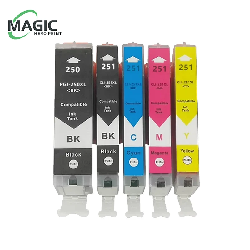 6color PGI250 PGI-250 CLI-251 ink cartridge For canon PIXMA MG5420 MG5422 MG5520 MG5522 MG6420 IP7220 MX722 MX922 IX6820 printer