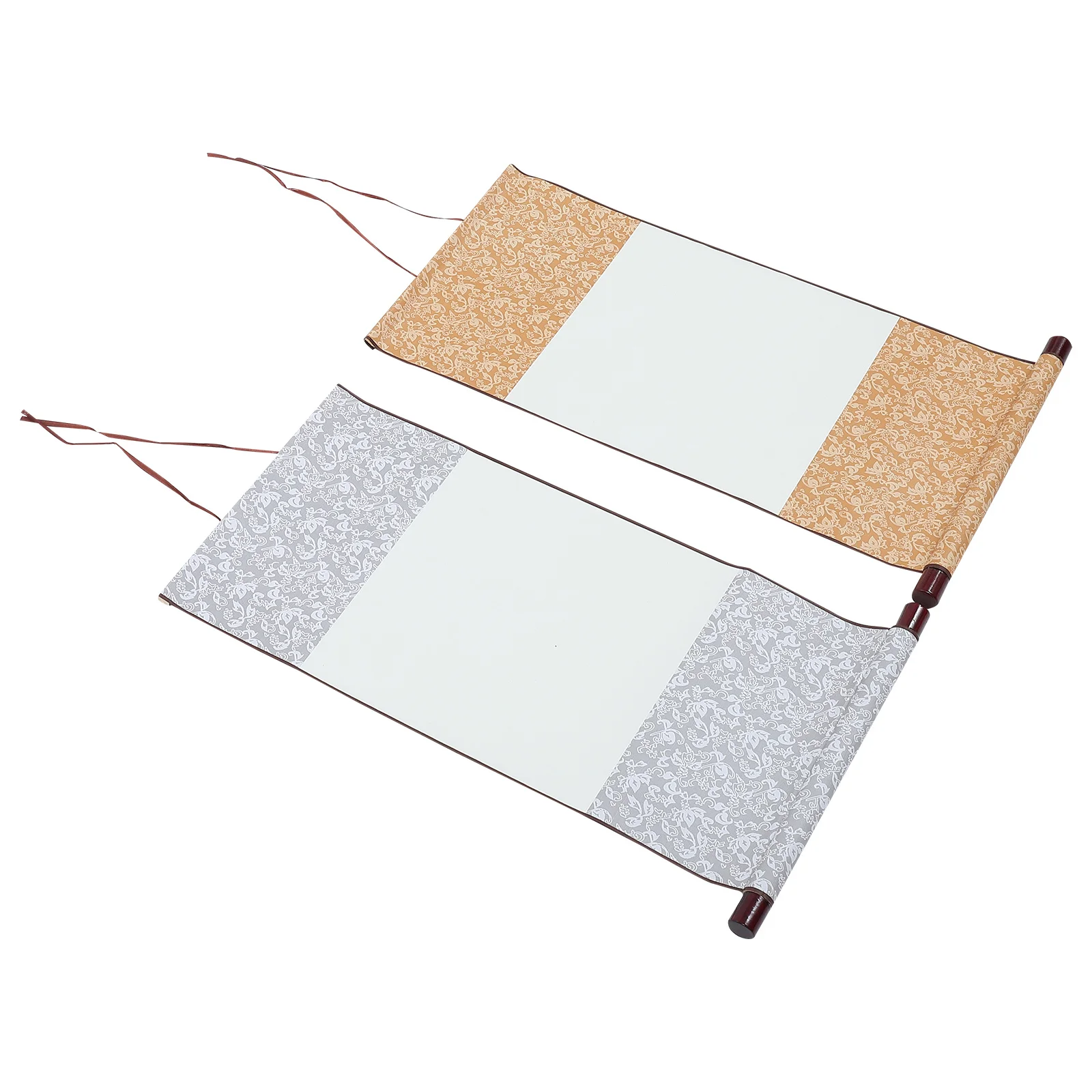 2Pcs Blank Calligraphy Paper Scroll Chinese Scroll Moderate Ink Inhibition Suitable for Brush Writing Drawing Calligraphy Supply