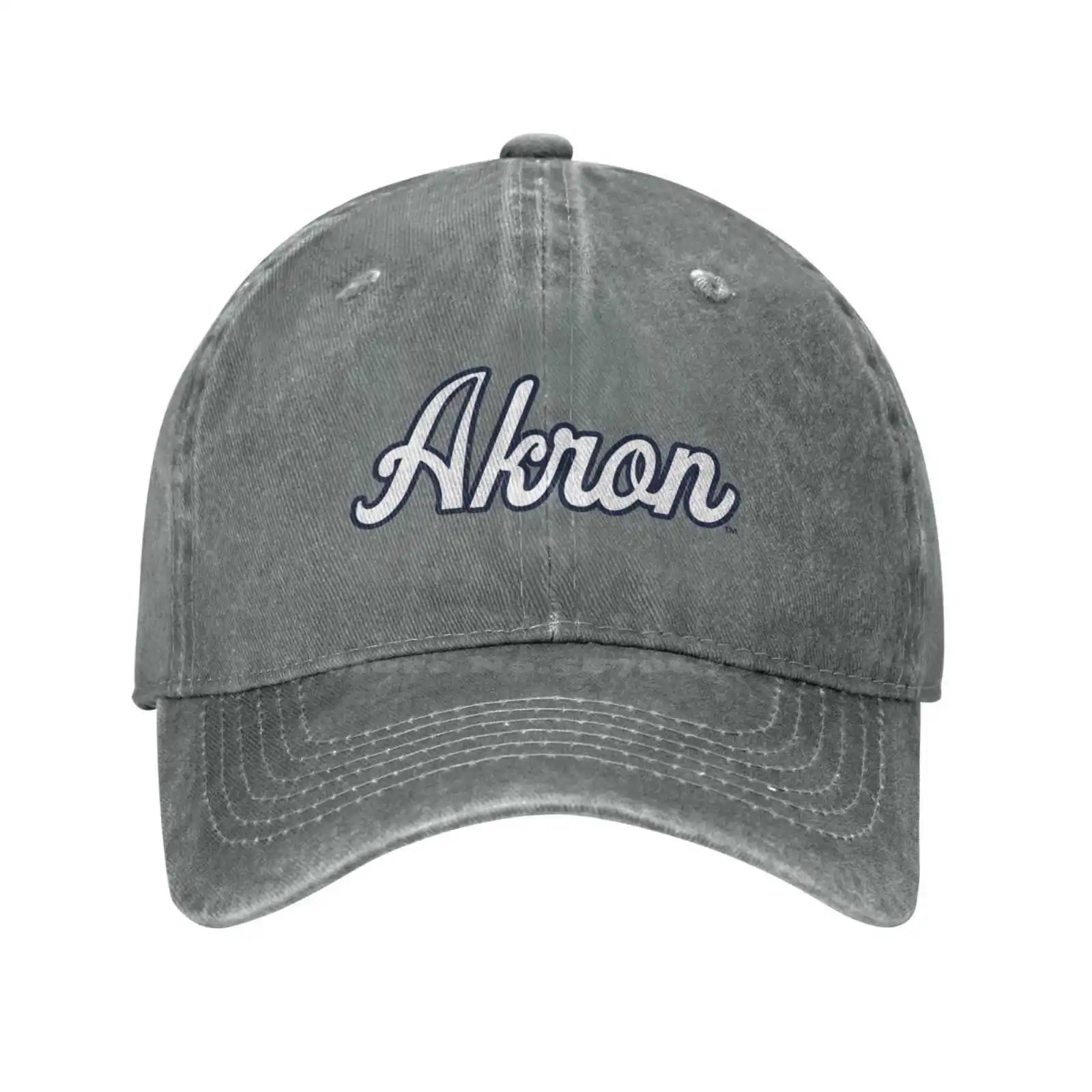 Akron Ritsen Logo Mode Kwaliteit Denim Cap Gebreide Baseballpet