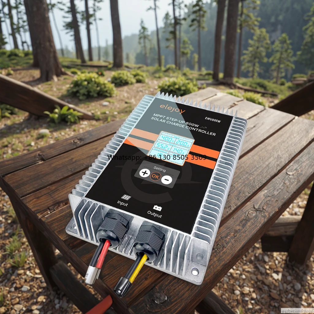 CE ELEJOY FACTORY IP65 EMU800W BOOST 800W 24-85V ADJUSTABLE MPPT SOLAR CHARGE CONTROLLER 99% LCD DISPLAY BATTERY CHARGER SMART