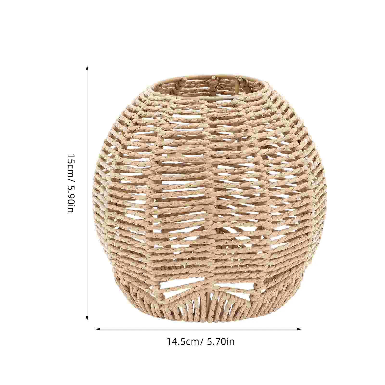 2 Pcs Pendant Light Shades Lights Hollow Lamp Shape Woven Cover Rattan Chandelier Decoration