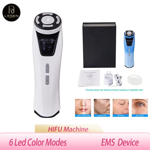 Imagen 2 del producto EMS belleza Facial nueva máquina ultrasónica de radiofrecuencia HIFU Facial instrumento reafirmante antiarrugas Micro corriente cuidado de la piel
