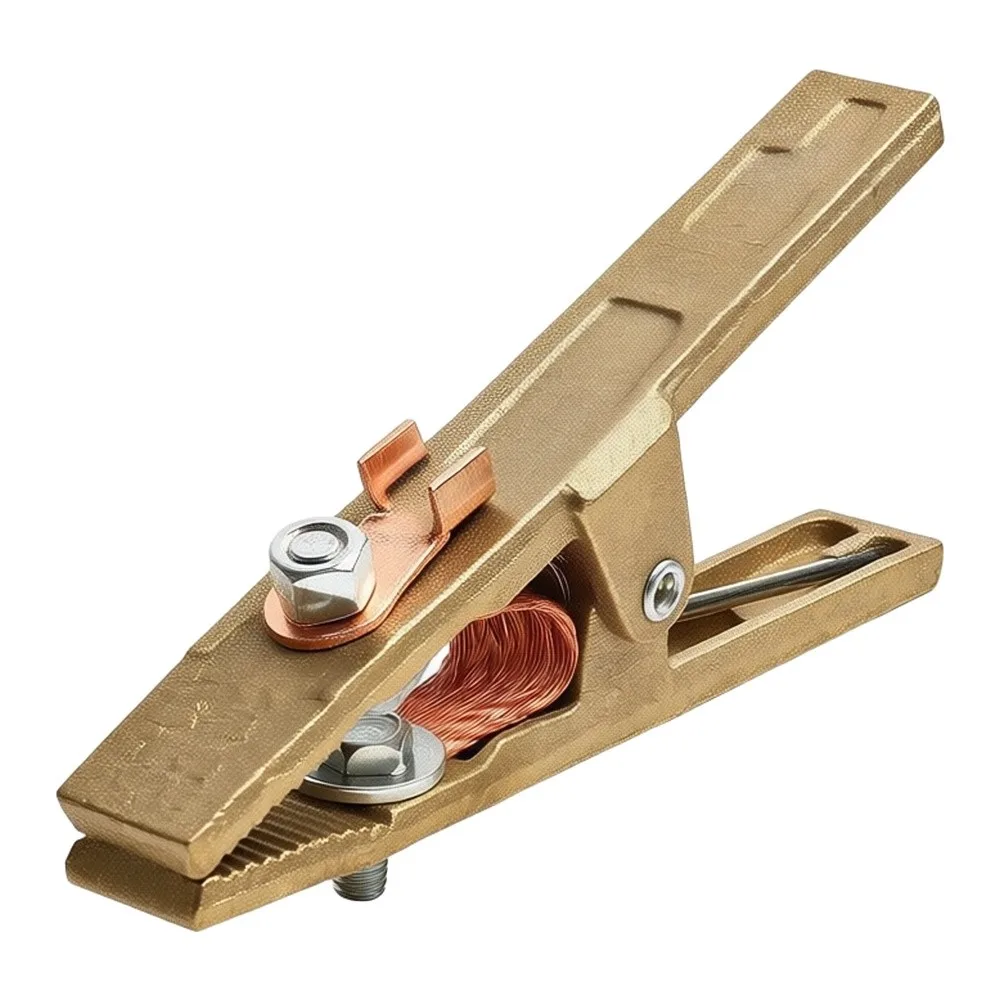 Copper Ground Clamp 260A for Welding For Plasma Cutting Machines High Conductivity Low Resistance 14 x 5.5 cm Dimensions