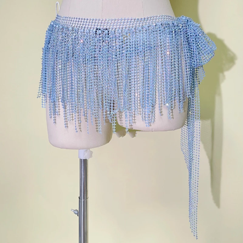 Belly Danced Accessory Mesh Senior Stones Hip Scarf Belly Dancing Belt for Female Oriental Dance Clothing Girl's Dance Outfit view 5