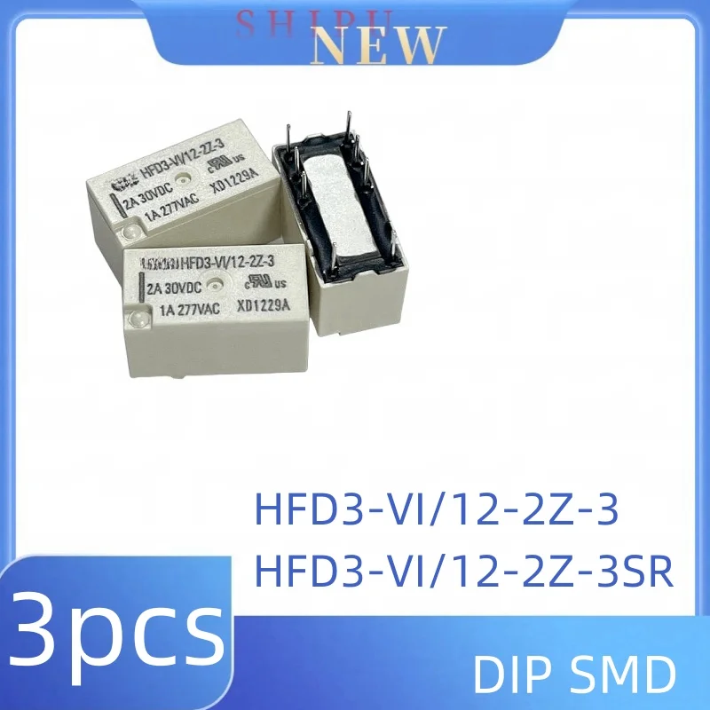 

3PCS HFD3-VI/12-2Z-3 HFD3-VI/12-2Z-3SR two sets of conversion 2A8 pin signal relays