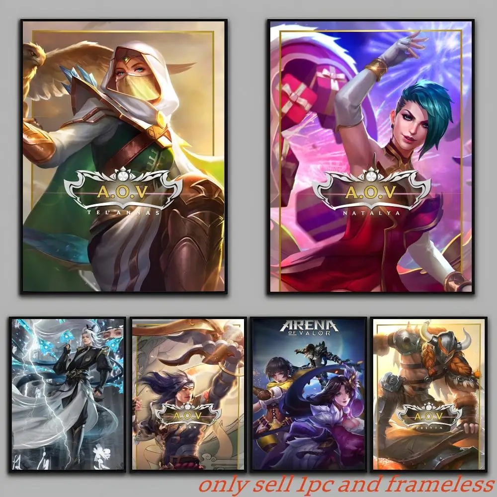 Games A-Arena of Valor Poster Painting Prints Wall Art Picture Film Room Home Bar Cafe Decor Home  Mural