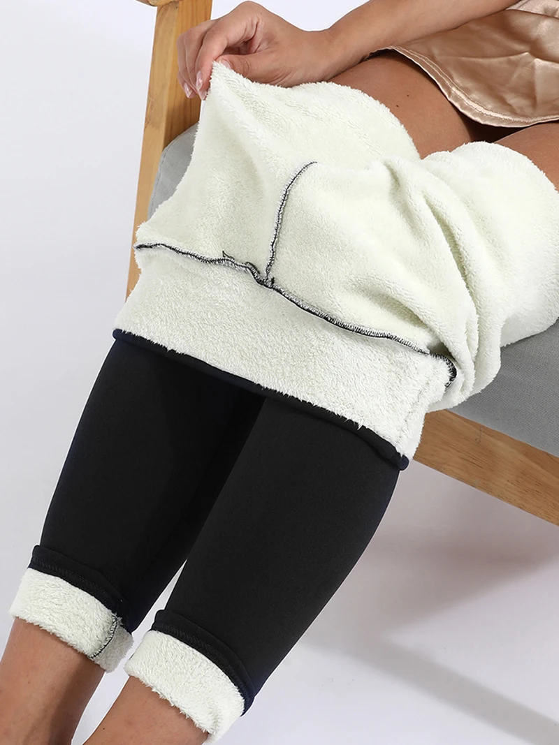 Women Winter Thicken Leggings Warm Fleece Flined Pants Female Thermal Leggins Sexy Hight Wasit Thick Tights Stretchy Joggers