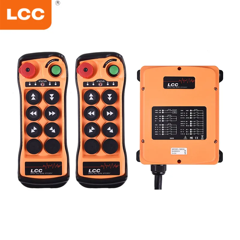 LCC Q606 6 Buttons Double Speed Industrial Wireless Crane Remote Control IP65 Hoist Overhead Bridge Crane Lift Controller 2