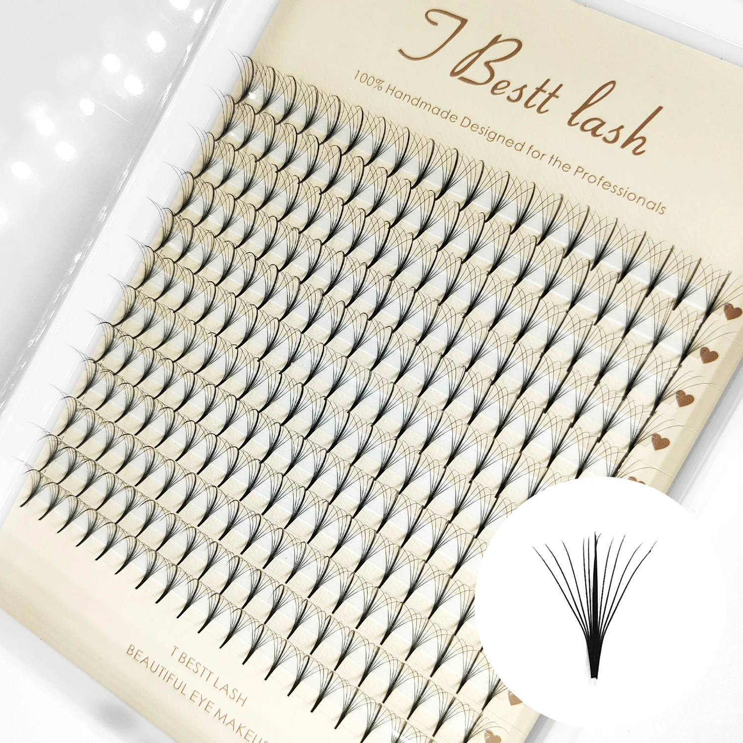 

Tbestt Mink Soft Pointy Base Volume Fans 7D Soft Premade Volume Eyelashes Extensions Faux Individual Lashes