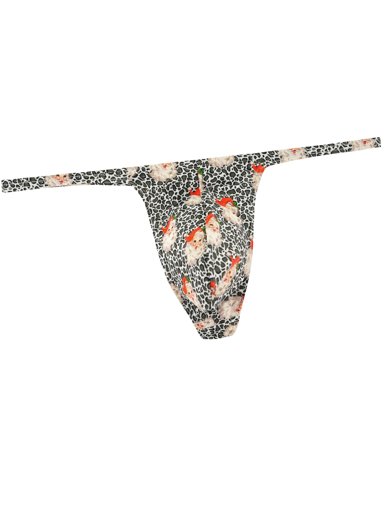 Men's Thongs G String Sexy Gay Sissy Underwear Briefs Christmas Print Man T back Underpants Penis Pouch Breathable PantiesHT188
