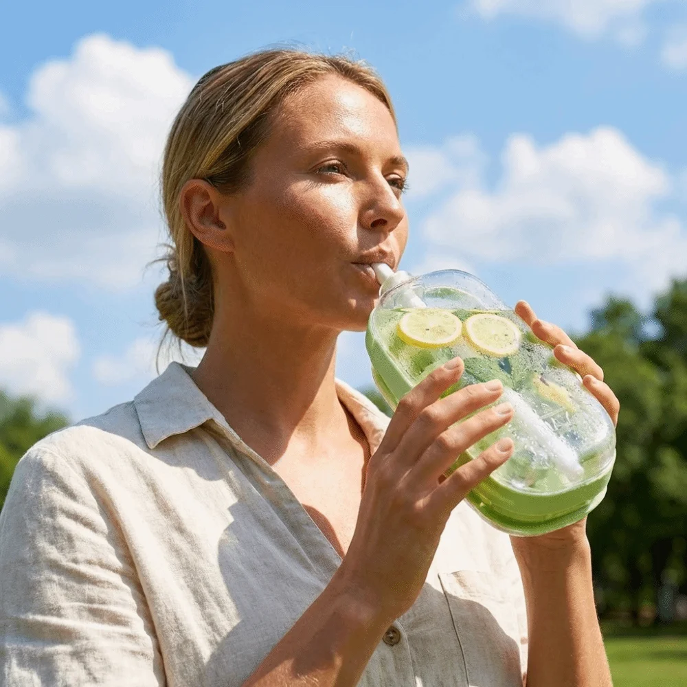 

DIY 2 in 1 Ice Cube Water Bottle Reusable Touch-free Ice Cube Molds Food Grade Portable Ice Mould Tray Summer Use