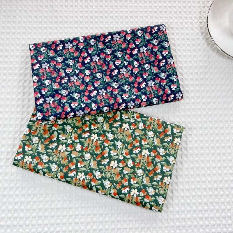 160x50cm Plant Flower Series Cotton Twill Printed Cloth Bedding Handmade Tablecloth Decorative Clothes Fabric