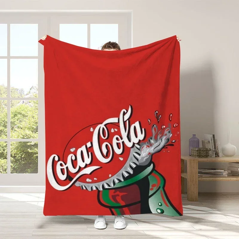 Fluffy Blankets Coca Colas Nordic Style Travel Blanket for Bed Camp Baby Nap Bedroom Sofa Decor Bedding Flannel Birthday Gift