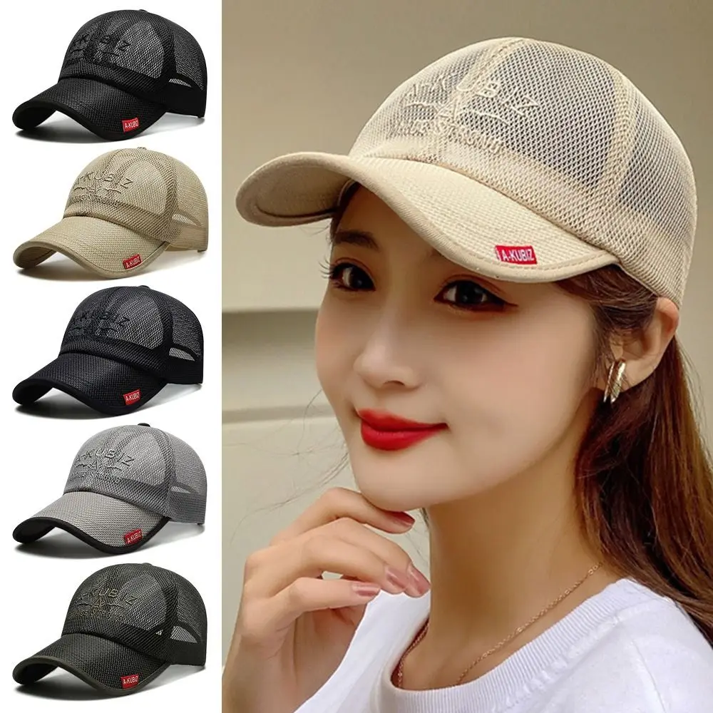 Quick Dry Fashion Men Women Summer Sunscreen Hats Full Mesh Hats Baseball Cap Sun Protection Caps