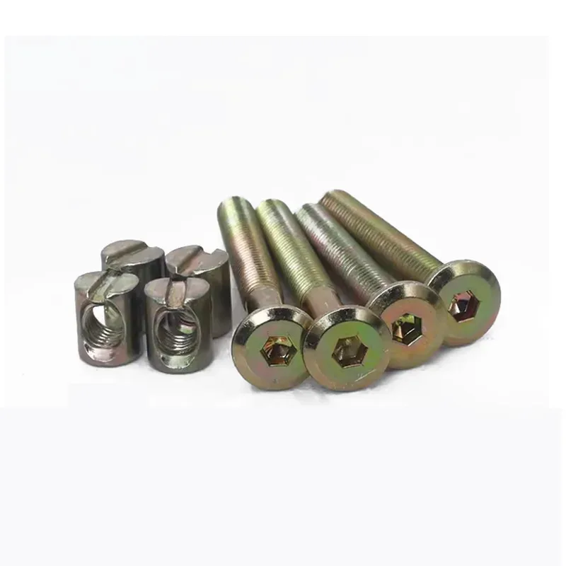 Furniture Hammer Screw And Nut Set For Crib Board Connection With Horizontal Hole M6 M8 Sizes 3