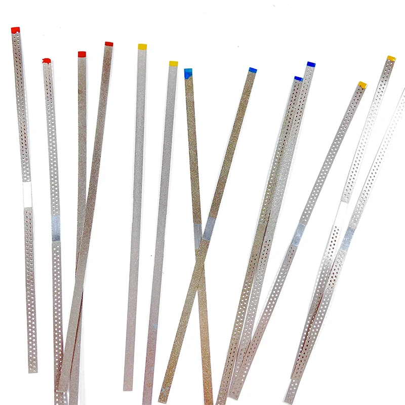 

10PC VVDental Dental Diamond Polishing Strip Stainless Steel Orthodontic IPR Strip Composite Polish Medium Fine Extra Fine Singl