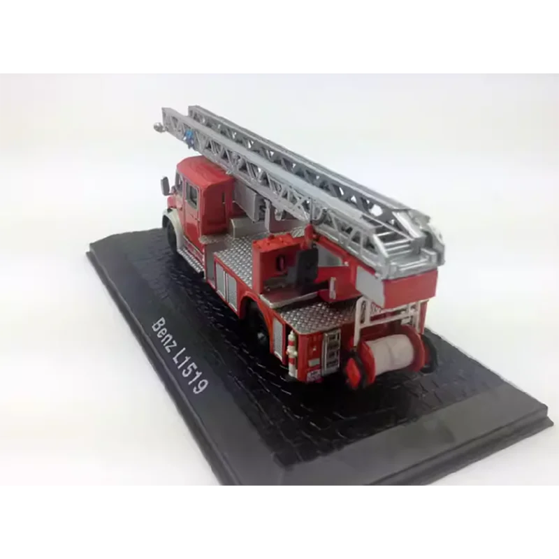 Diecast 1:72 Scale Benz L1519 Cloud Ladder Fire Truck Alloy Model FInished Simulation Collection Automobile Gift Toys