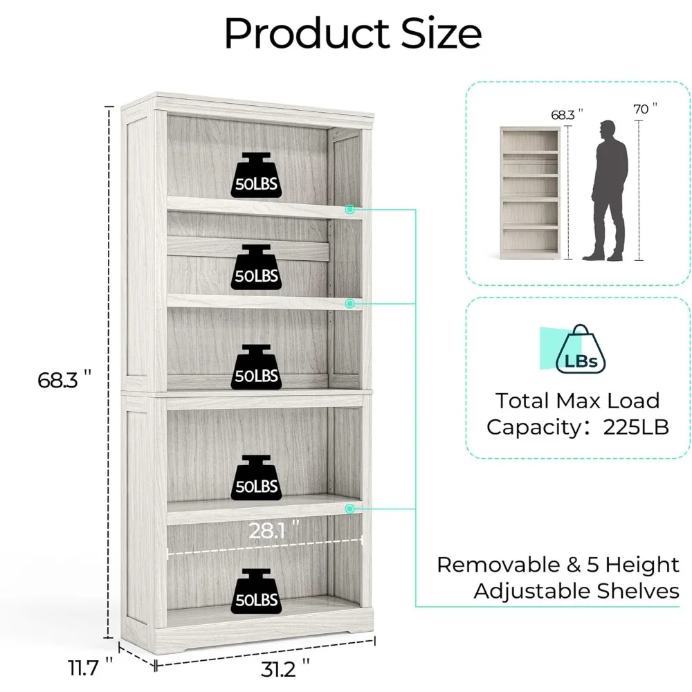 أرفف الكتب، أرفف تخزين عرض قائمة على الأرض، خزانة كتب طويلة، أثاث ديكور منزلي للمكتب المنزلي، غرفة المعيشة وغرفة النوم #6