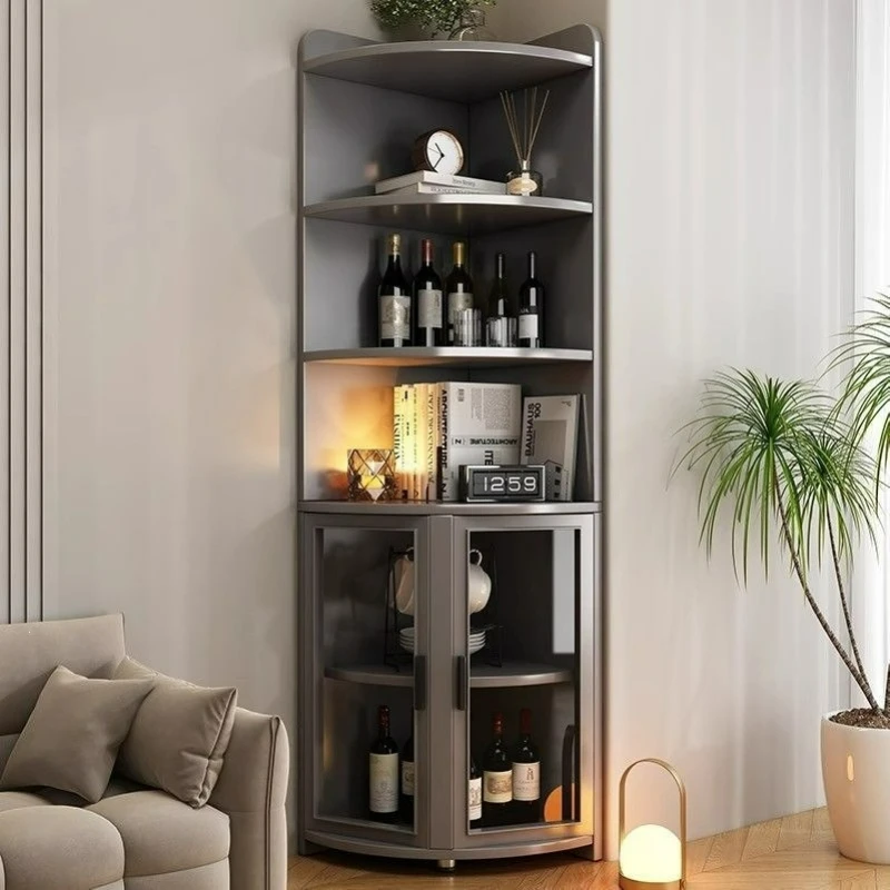 Corner Cabinet Triangle Shelf Light Luxury Wall Storage Unit for Living Room Bedroom Home Decor Modern Space Saving Design Set