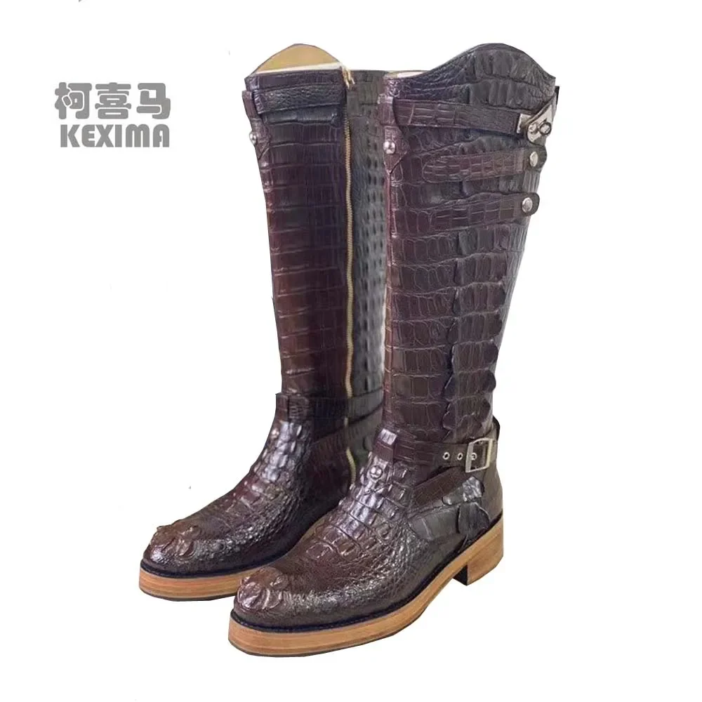 

yingshang new arrival men crocodile leather shoes male crocodile boots men shoes for male shoes boots male