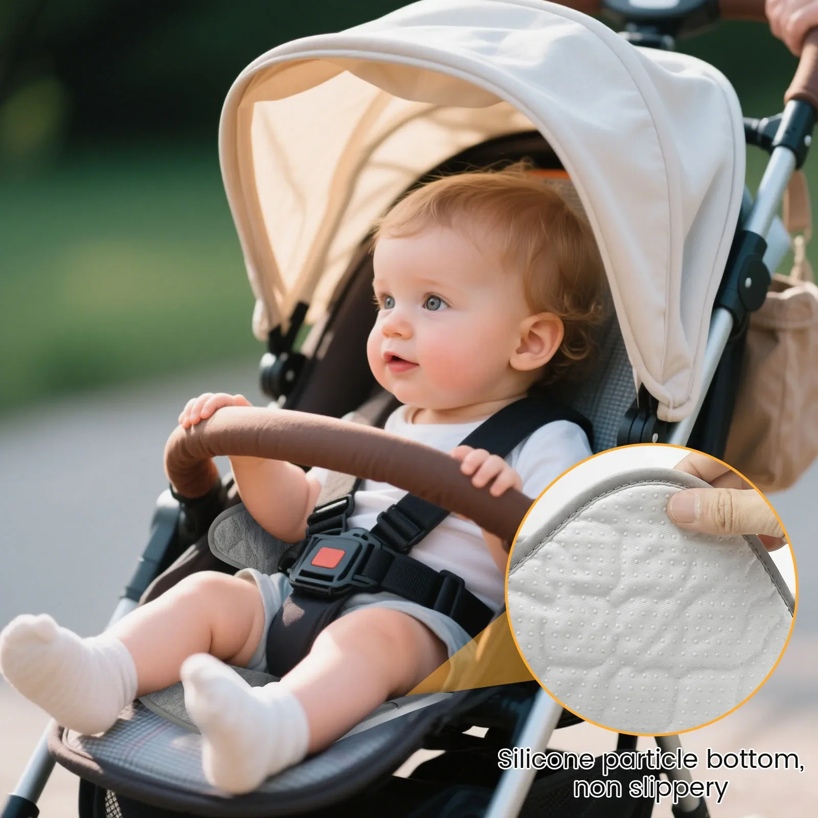 2 Pcs Baby Piddle Pad Polyester Toilet Training Piddle Pad Cover 4 Layer Leakproof Infant Car Seat Protector Stroller Seat Pad view 5
