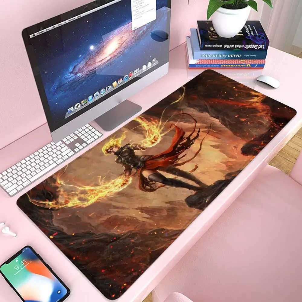 

Коврик для мыши M-Magic The Gathering, игровой коврик для мыши 900 × 400, геймерский коврик для мыши Xxl, офисные аксессуары, длинный коврик для клавиатуры, компьютерный стол